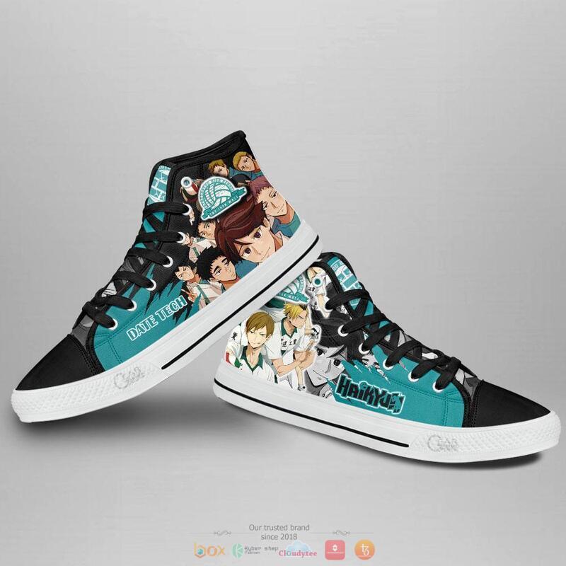 Date Tech Anime Haikyuu high top canvas shoes 4 Date Tech Anime Haikyuu canvas high top shoes 1 2 3