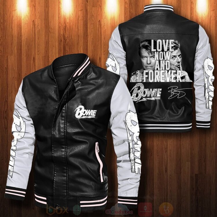David Bowie Love Now And Forever Bomber Leather Jacket