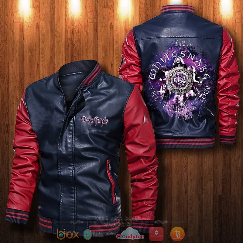 Deep Purple Bomber leather jacket 4 Deep Purple Bomber leather jacket 1 2 3