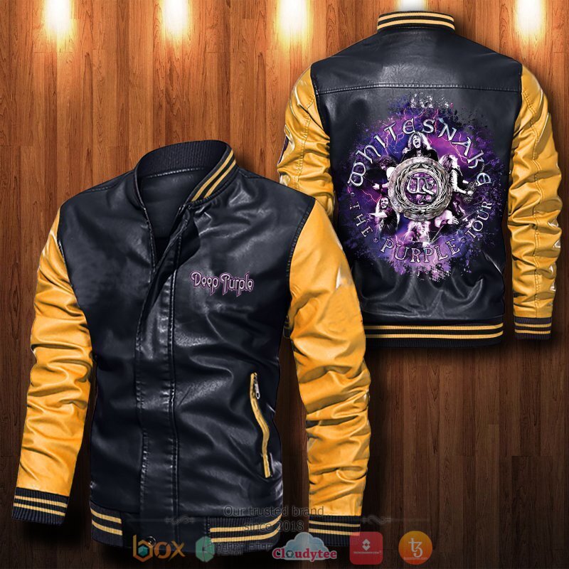 Deep Purple Bomber leather jacket 6 Deep Purple Bomber leather jacket 1 2 3 4 5