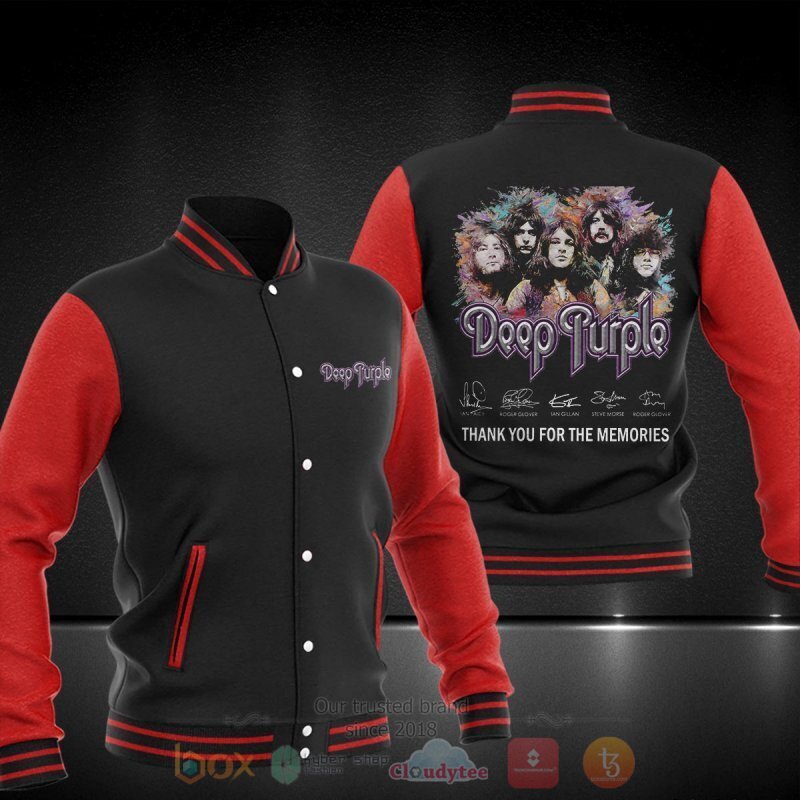 Deep Purple thank you for the memories Baseball Jacket 3 Deep Purple thank you for the memories Baseball Jacket 1 2