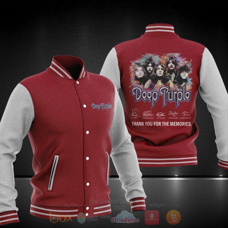 Deep Purple thank you for the memories Baseball Jacket 4 Deep Purple thank you for the memories Baseball Jacket 1 2 3