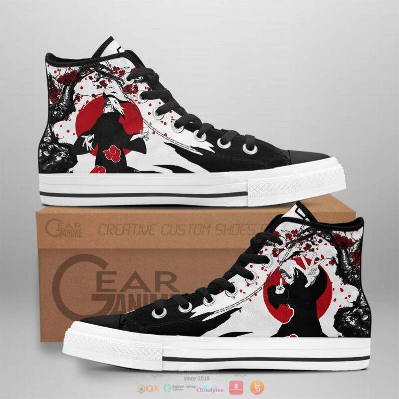 Deidara Anime Naruto canvas high top shoes