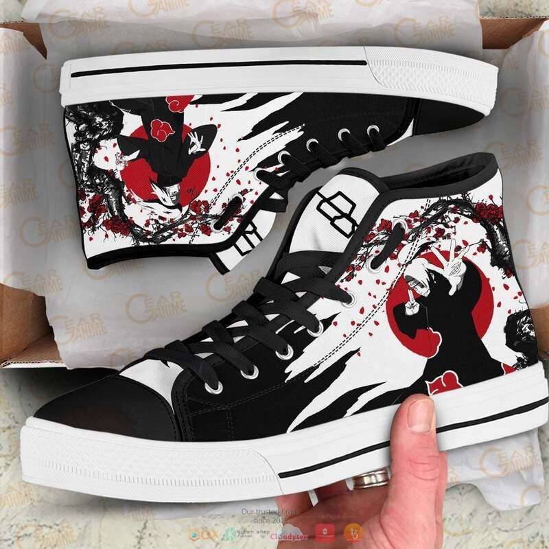 Deidara Anime Naruto canvas high top shoes 1