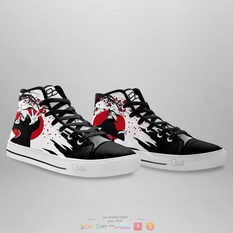Deidara Anime Naruto high top canvas shoes 4 Deidara Anime Naruto canvas high top shoes 1 2 3
