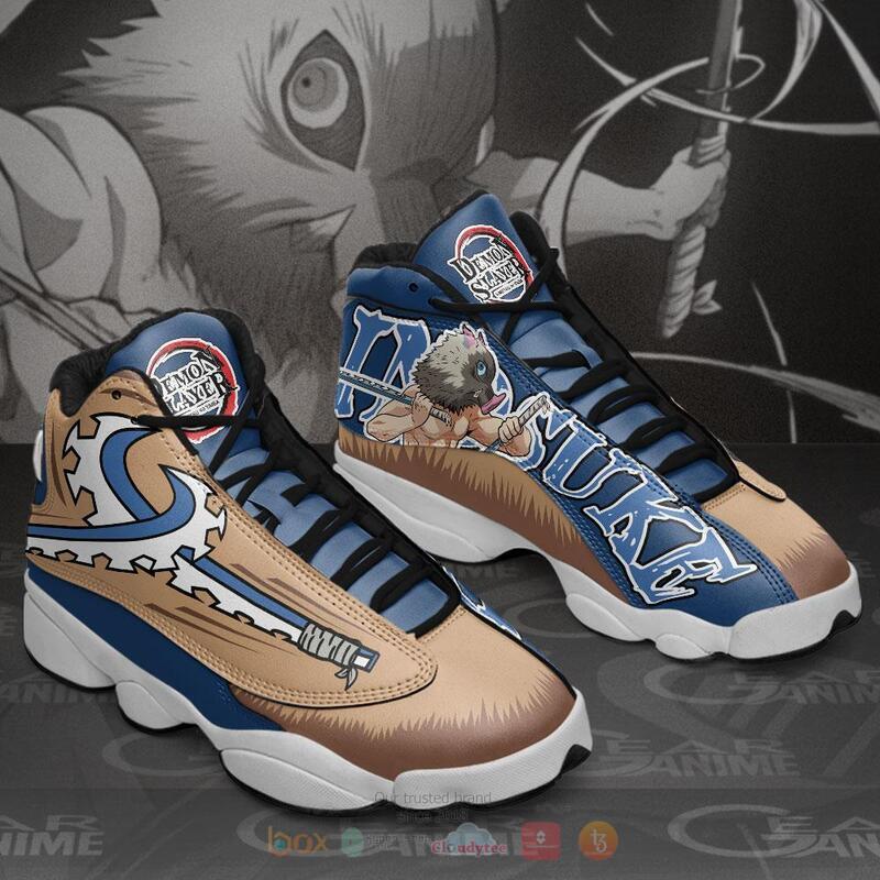 Demon Slayer Inosuke Air Jordan 13 Sneaker Shoes 3 Demon Slayer Inosuke Air Jordan 13 Sneaker Shoes 1 2