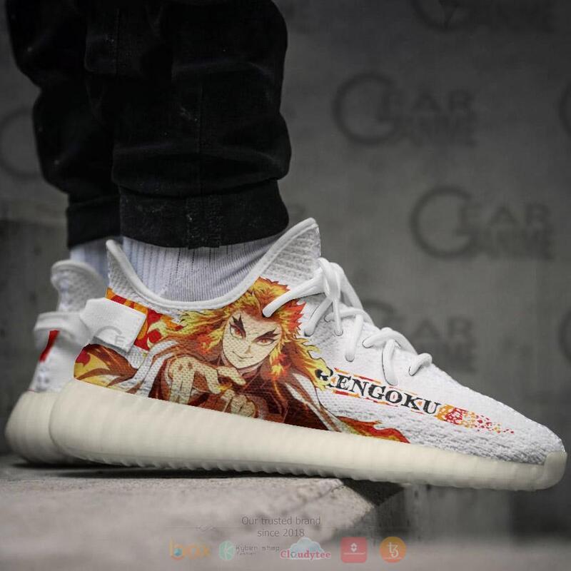 Demon Slayer Kyojuro Rengoku Yeezy Sneaker Shoes 4 Demon Slayer Kyojuro Rengoku Yeezy Sneaker Shoes 1 2 3
