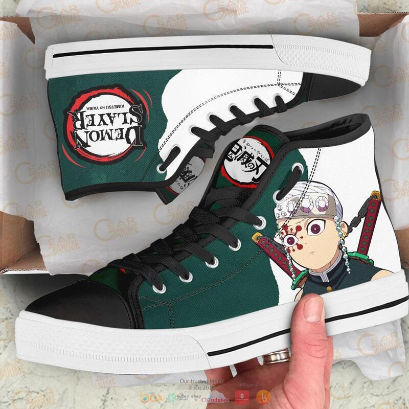 Demon Slayer Uzui Tengen canvas high top shoes 1
