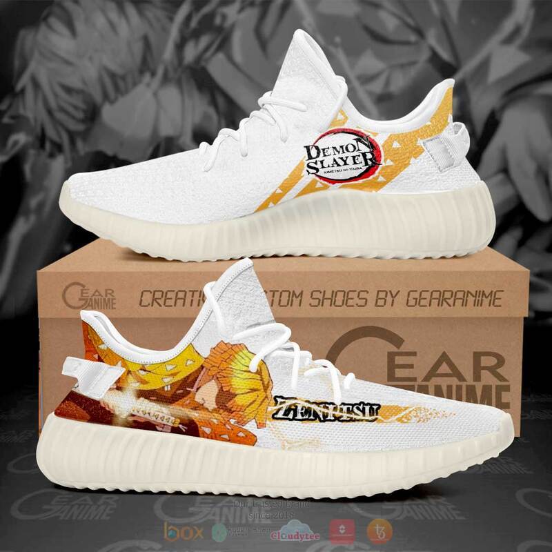 Demon Slayer Zenitsu Thunder Breathing Skill Yeezy Sneaker shoes