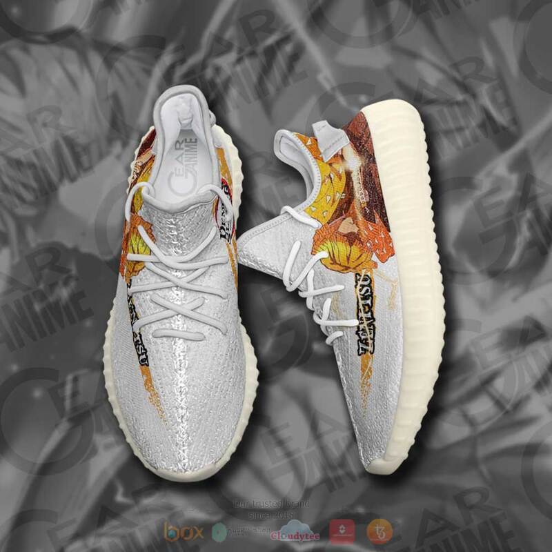 Demon Slayer Zenitsu Thunder Breathing Skill Yeezy Sneaker shoes 1