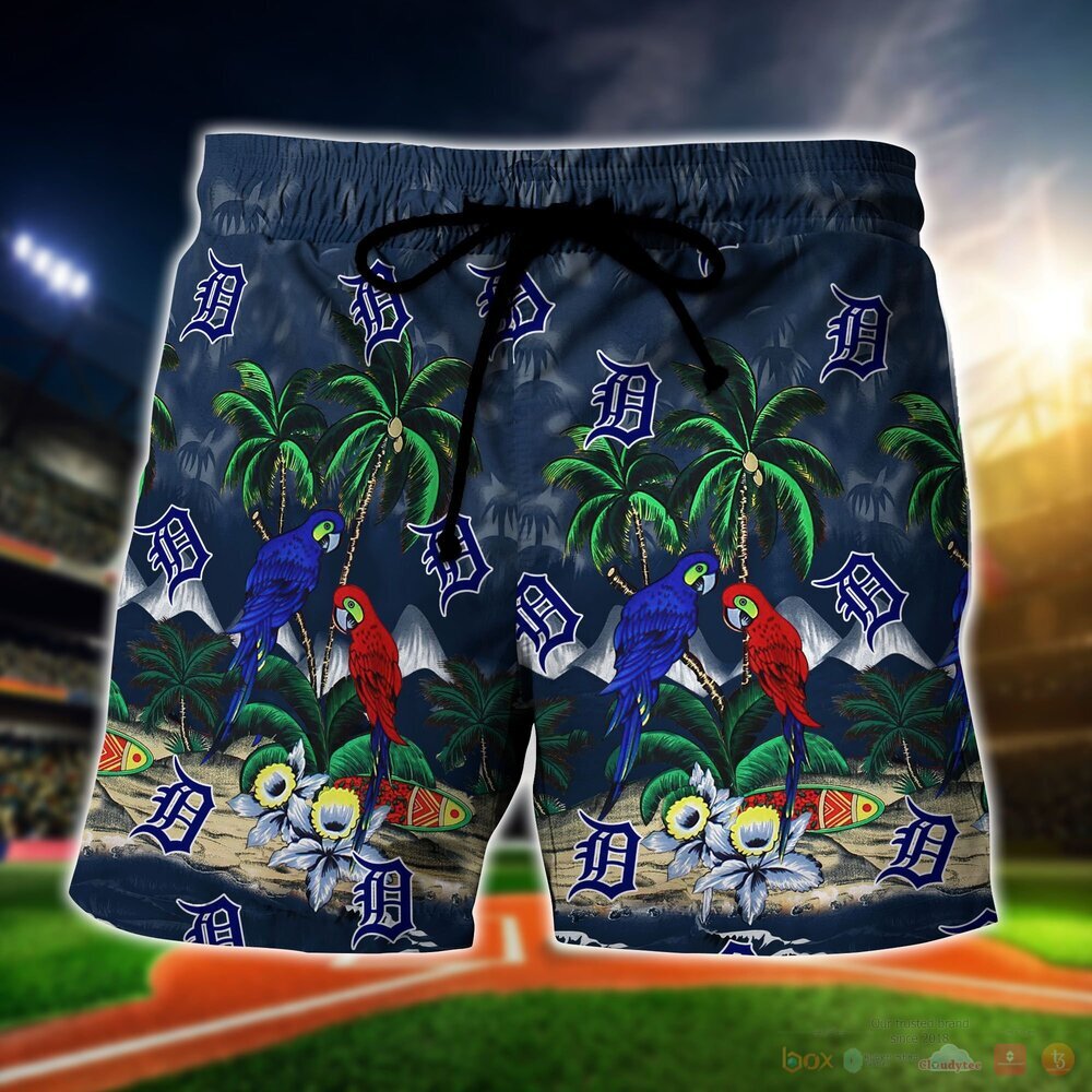 Detroit Tigers Parrot Island MLB Hawaiian Shirt and Shorts 5 Detroit Tigers MLB Island Hawaiian Shirt and Shorts 1 2 3 4