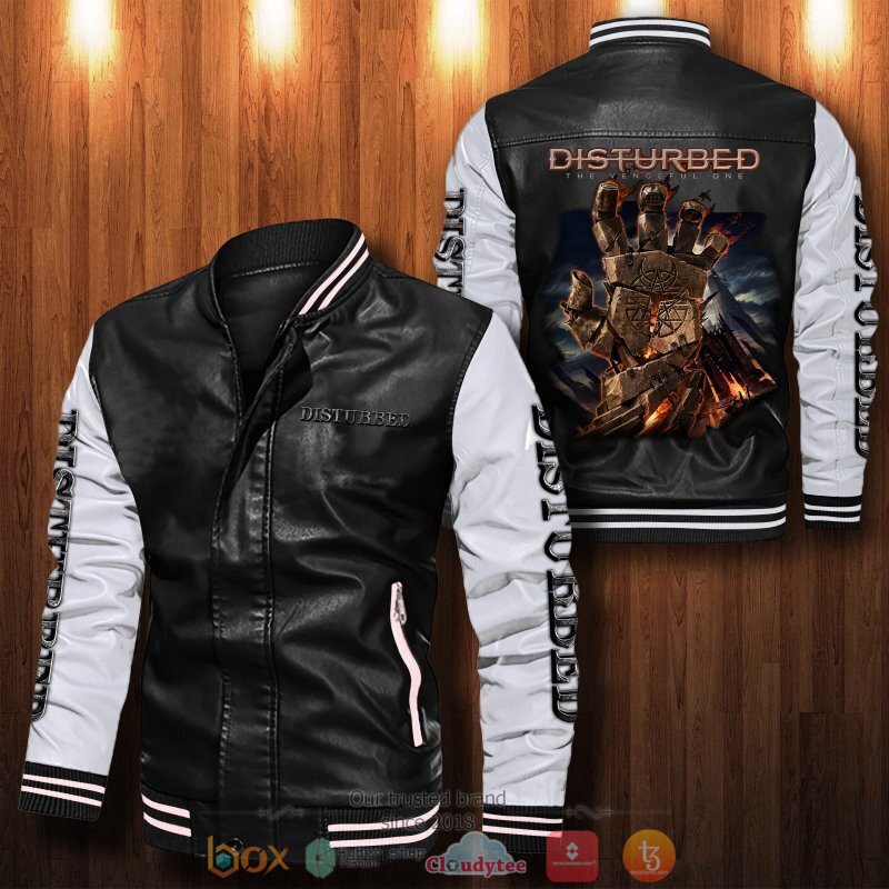 Disturbed Bomber leather jacket