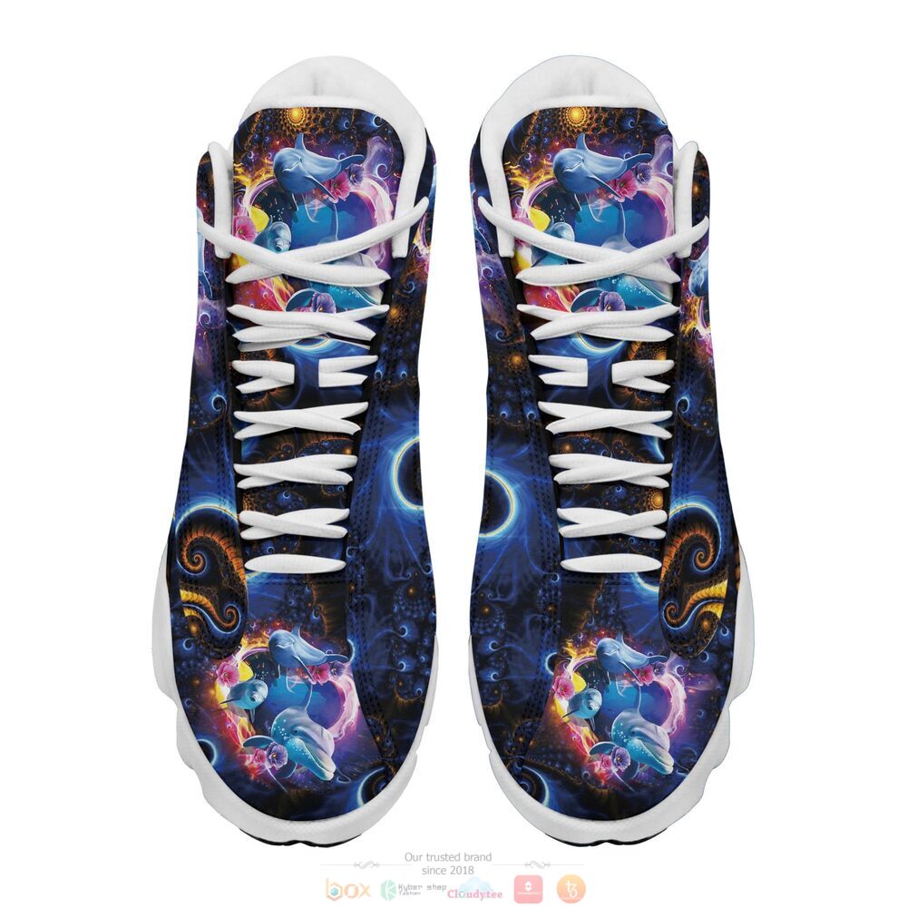 Dolphins colorful Air Jordan 13 shoes 1