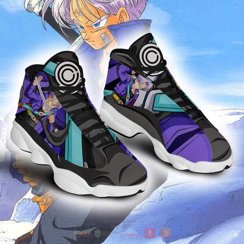 Dragon Ball Future Trunks purple Air Jordan 13 Sneaker Shoes 1 2