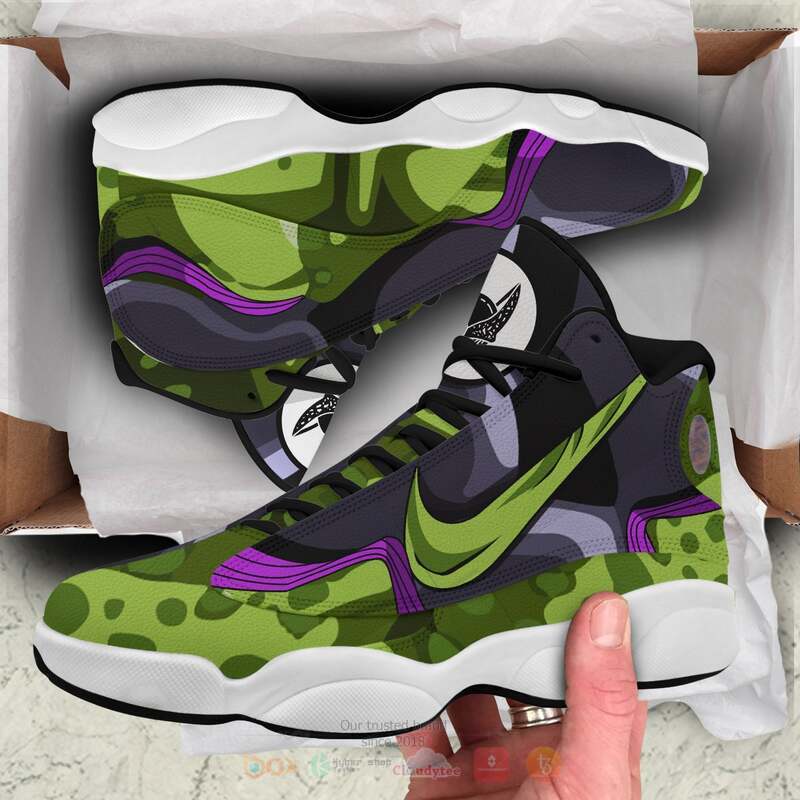 Dragon Ball Perfect Cell Air Jordan 13 Sneaker Shoes 4 Dragon Ball Perfect Cell Air Jordan 13 Sneaker Shoes 1 2 3