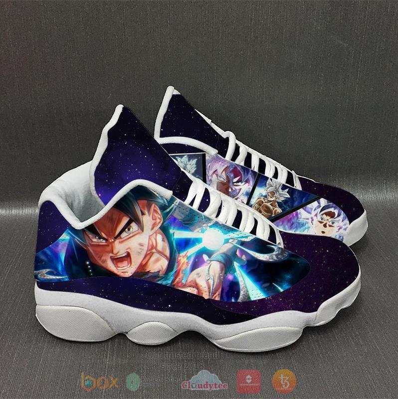 Dragon Ball Son Goku Violet Air Jordan High Top Sneakers
