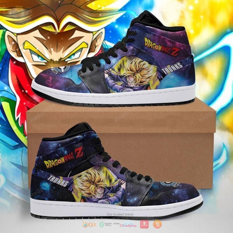 Dragon Ball Trunks Sneakers Galaxy Air Jordan High Top Shoes 4 Dragon Ball Trunks Sneakers Galaxy Air Jordan High Top Shoes 1 2 3