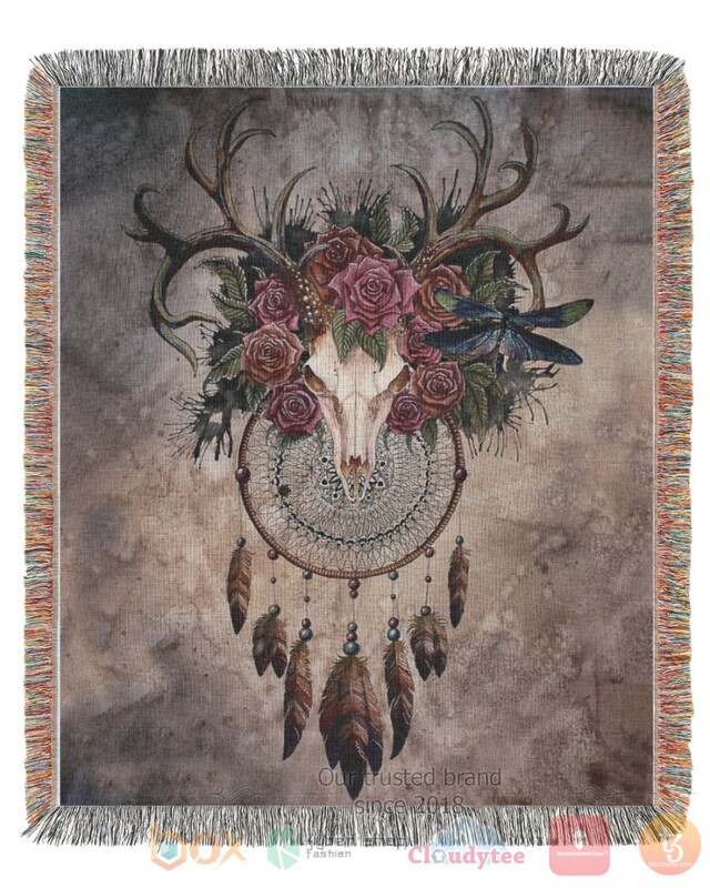 Dreamcatcher Native Rose American Pattern Blanket