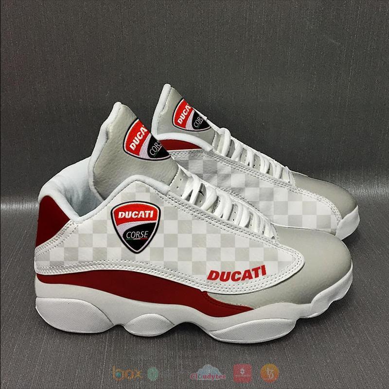 Ducati Red white Air Jordan 13 Sneaker shoes 2 Ducati Red white Air Jordan 13 Sneaker shoes