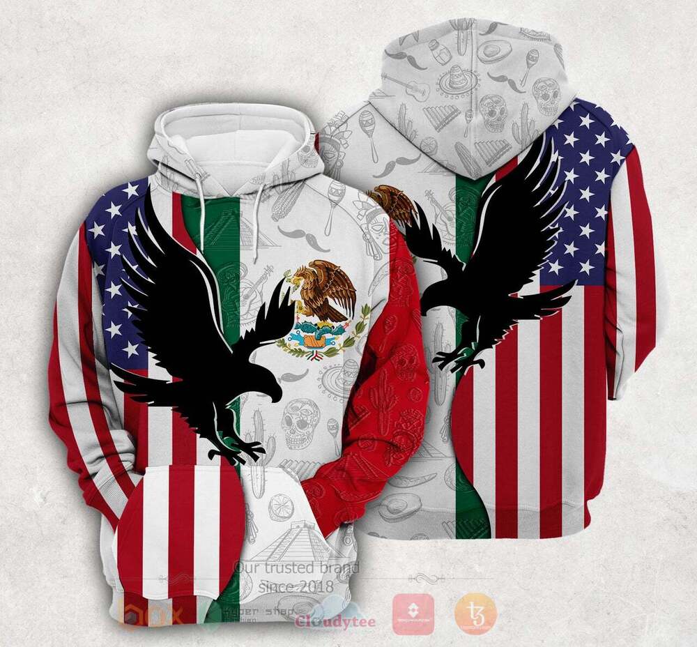 BEST Eagle Mexico Flag And Symbols Dual Citizen All Over Printed 3D Hoodie 9 Eagle Mexico Flag And Symbols Dual Citizen 3D Hoodie