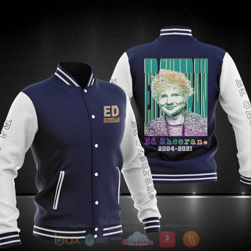 Ed Sheeran 2004 2001 Baseball Jacket 2 Ed Sheeran 2004 2001 Baseball Jacket 1