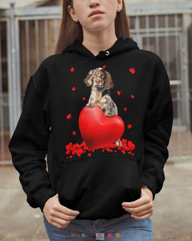 English Setter Valentine Hearts shirt hoodie 1 2 3 4 5 6 7