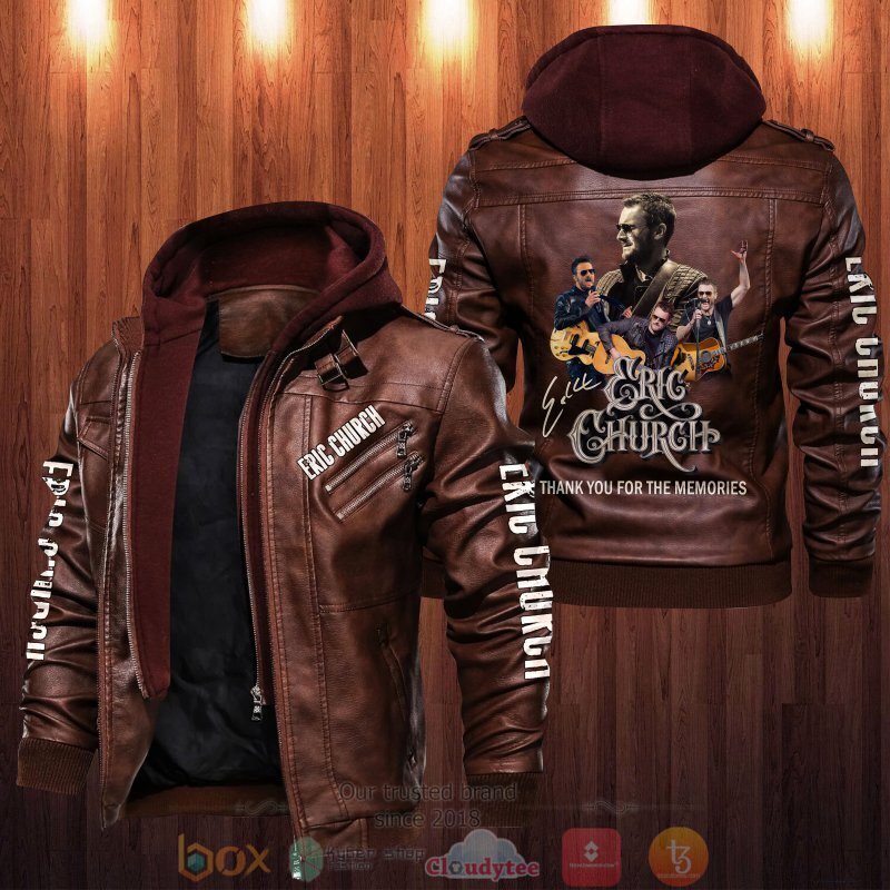 BEST Eric Church Thank You For The Memories 2D Leather PU Jacket 2 Eric Church Thank You For The Memories Leather Jacket 1