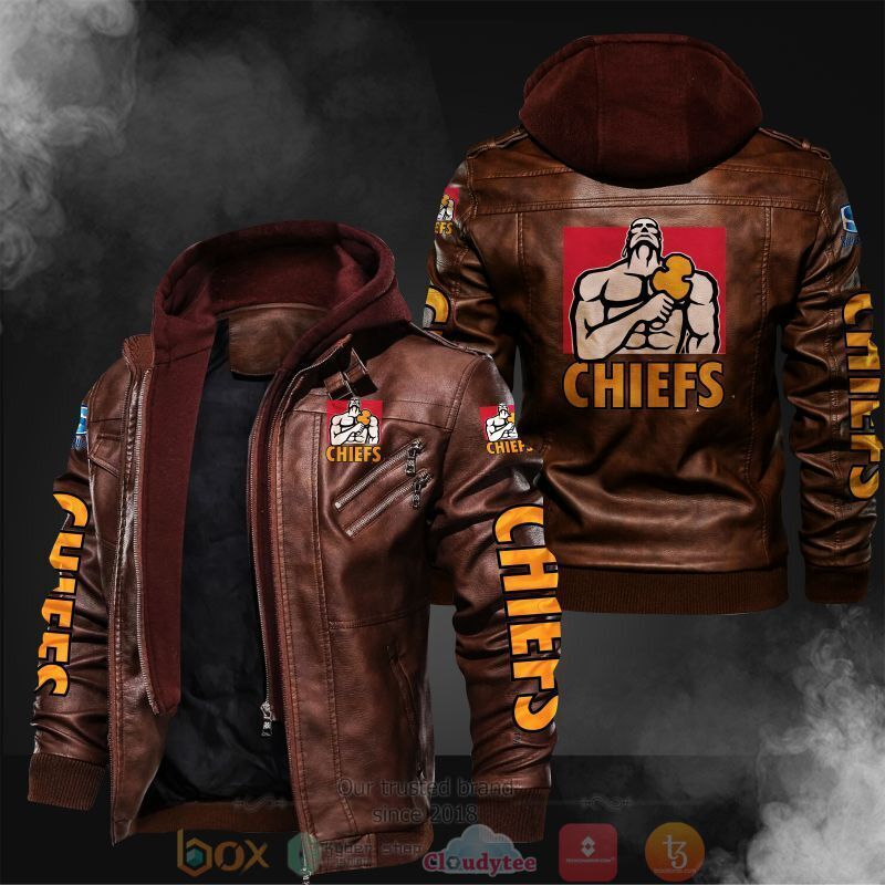 BEST Exeter Chiefs 2D Leather PU Jacket 2 Exeter Chiefs Leather Jacket 1