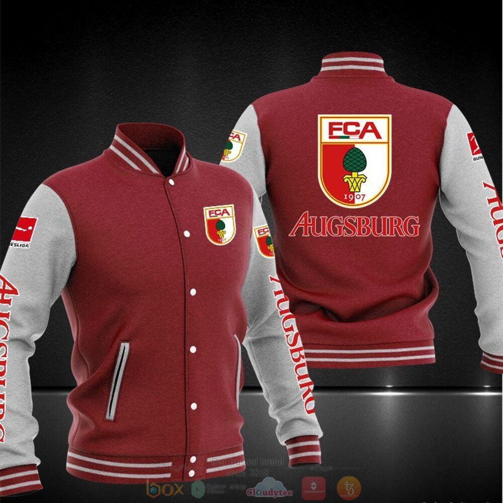 NEW FC Augsburg baseball jacket 4 FC Augsburg baseball jacket 1 2 3
