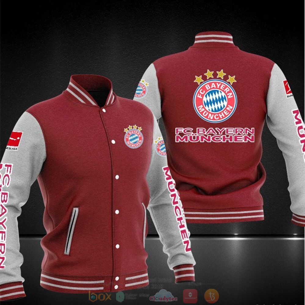 NEW FC Bayern Munchen baseball jacket 4 FC Bayern Munchen baseball jacket 1 2 3