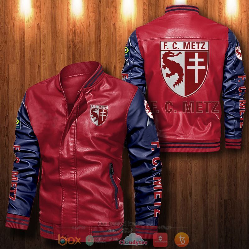 FC Metz Bomber leather jacket 5 FC Metz Bomber leather jacket 1 2 3 4