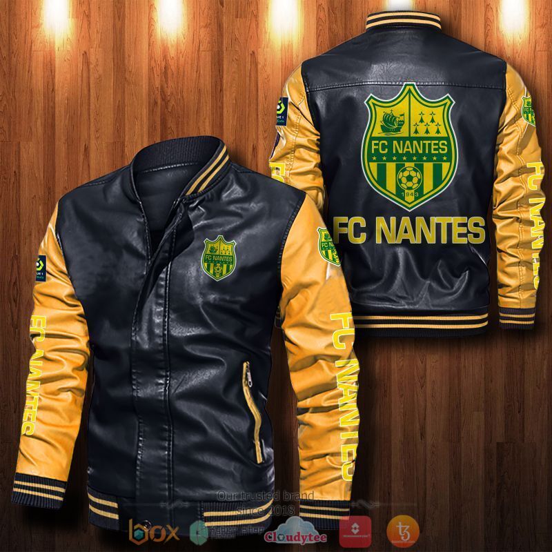 FC Nantes Bomber leather jacket 6 FC Nantes Bomber leather jacket 1 2 3 4 5