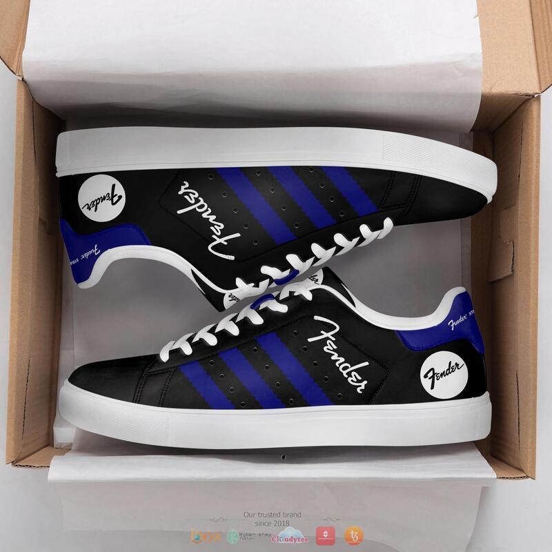Fender Black Dark Blue Stan smith low top shoes