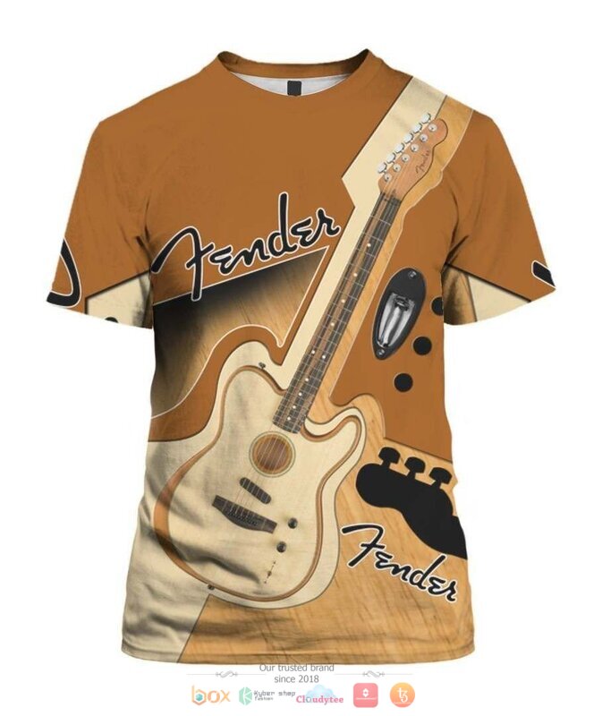 Fender Wooden Guitar 3d shirt, hoodie 3 Fender Wooden Guitar 3d shirt hoodie 1 2