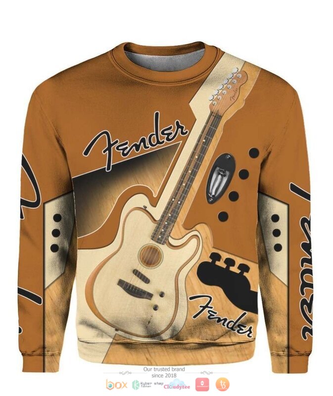Fender Wooden Guitar 3d shirt, hoodie 4 Fender Wooden Guitar 3d shirt hoodie 1 2 3