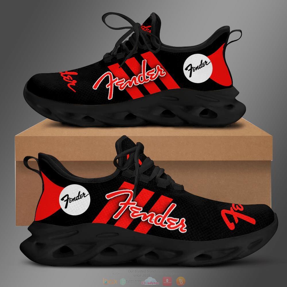 Fender black red clunky max soul sneaker shoes 2 Fender black red clunky max soul shoes 1