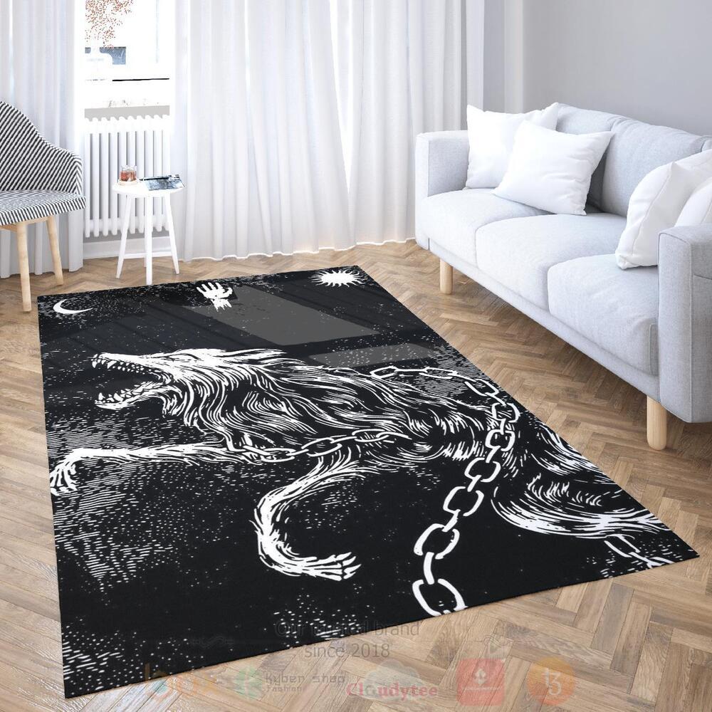 Fenrir Sun And Moon Viking Area Rug 1