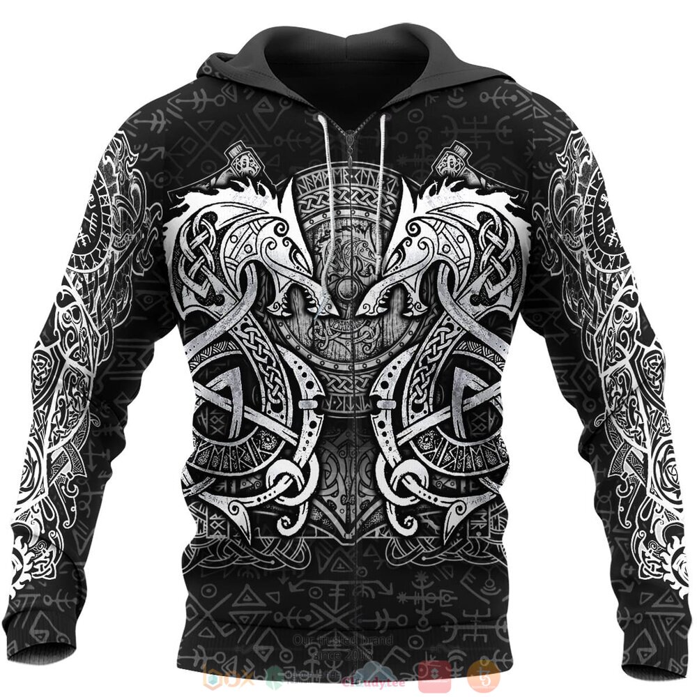 Fenrir Hammer Viking jersey shirt, hoodie 3 Fenrir Hammer Viking 3d shirt hoodie 1 2