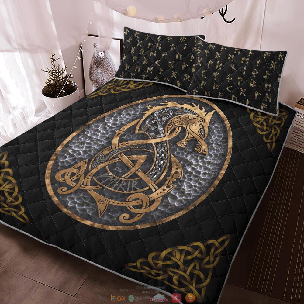 NEW Fenrir Runic Viking Quilt Bedding Set 5 Fenrir Runic Viking Quilt Bedding Set 1 2 3 4