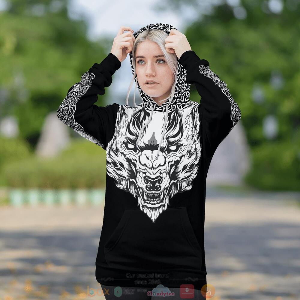 Fenrir Wolf Axe Sword 3d shirt hoodie 1 2 3 4 5 6