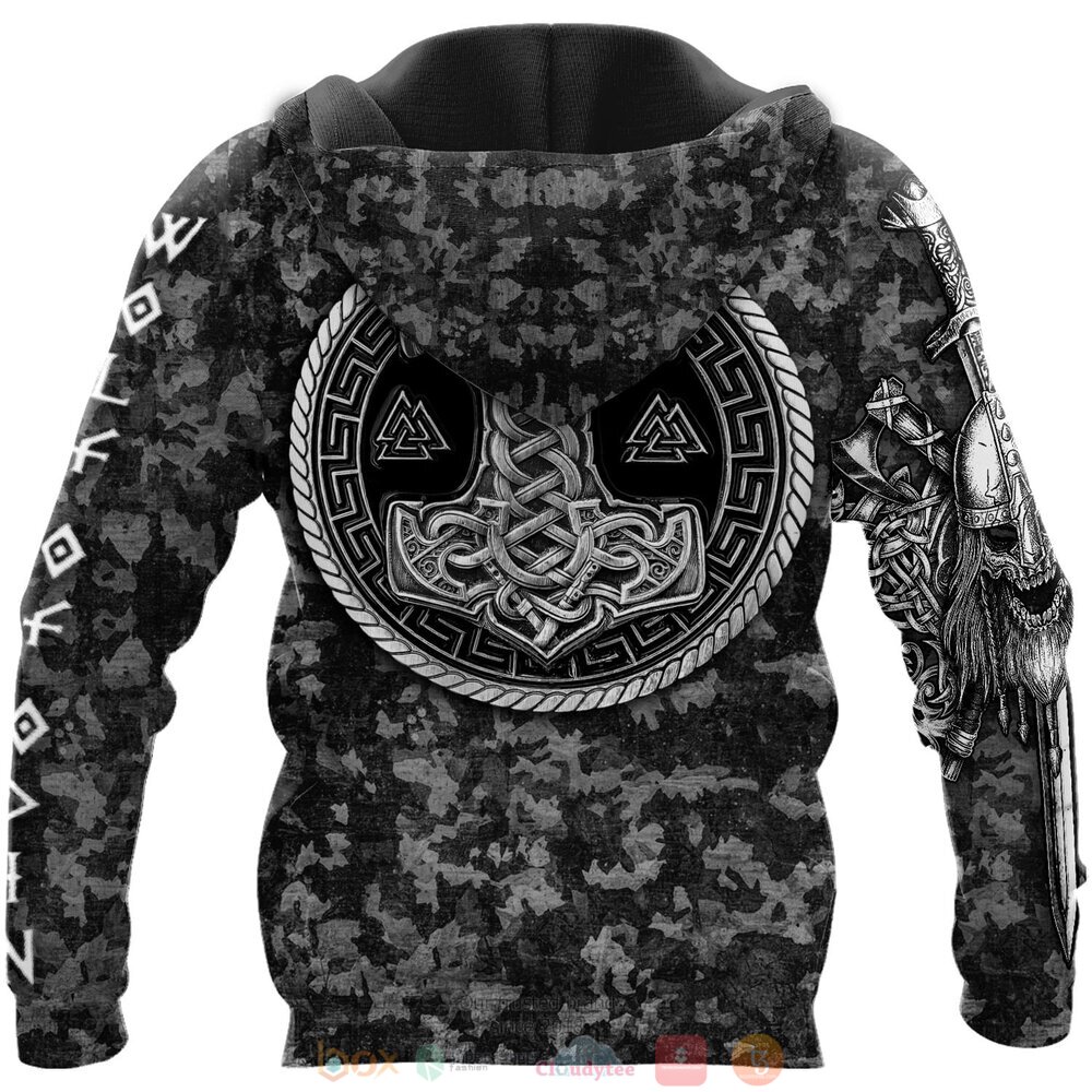 Fenrir Wolf of Odin and Hammer 3d shirt hoodie 1 2 3 4