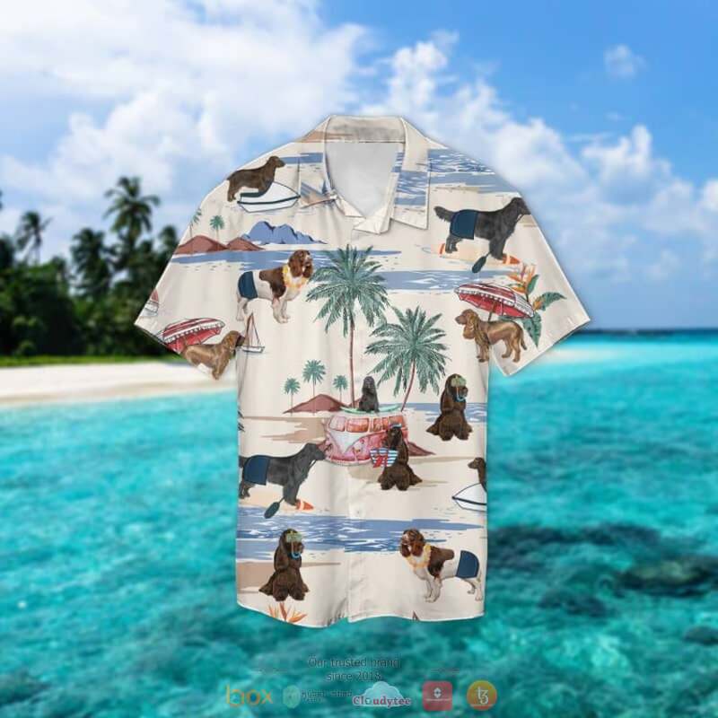 Field Spaniel Summer Beach Hawaiian Shirt 2 Field Spaniel Summer Beach Hawaiian Shirt 1