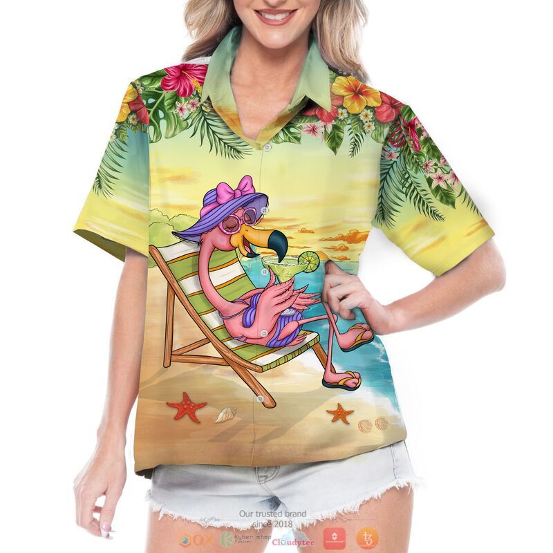Flamingo Summer Time Hawaiian Shirt