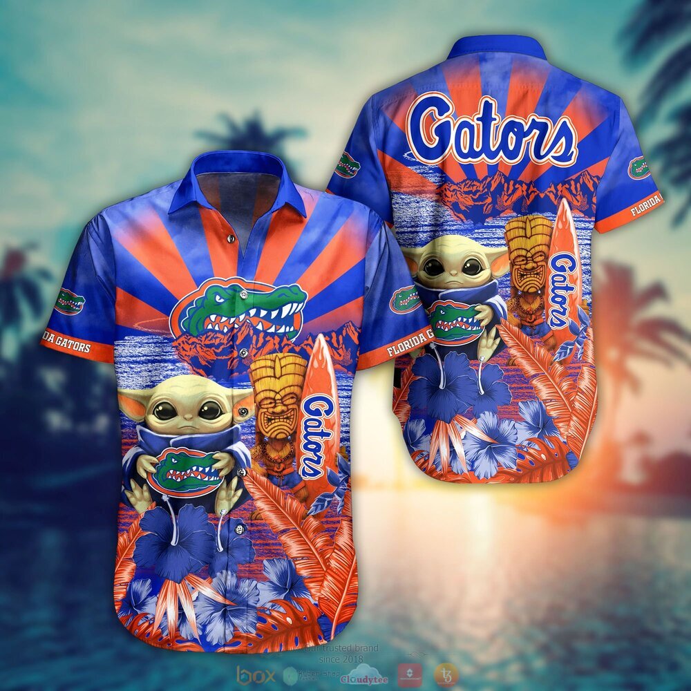 Florida Gators Baby Yoda NCAA Hawaiian Shirt, Shorts 1 Florida Gators NCAA Baby Yoda Hawaiian Shirt Shorts