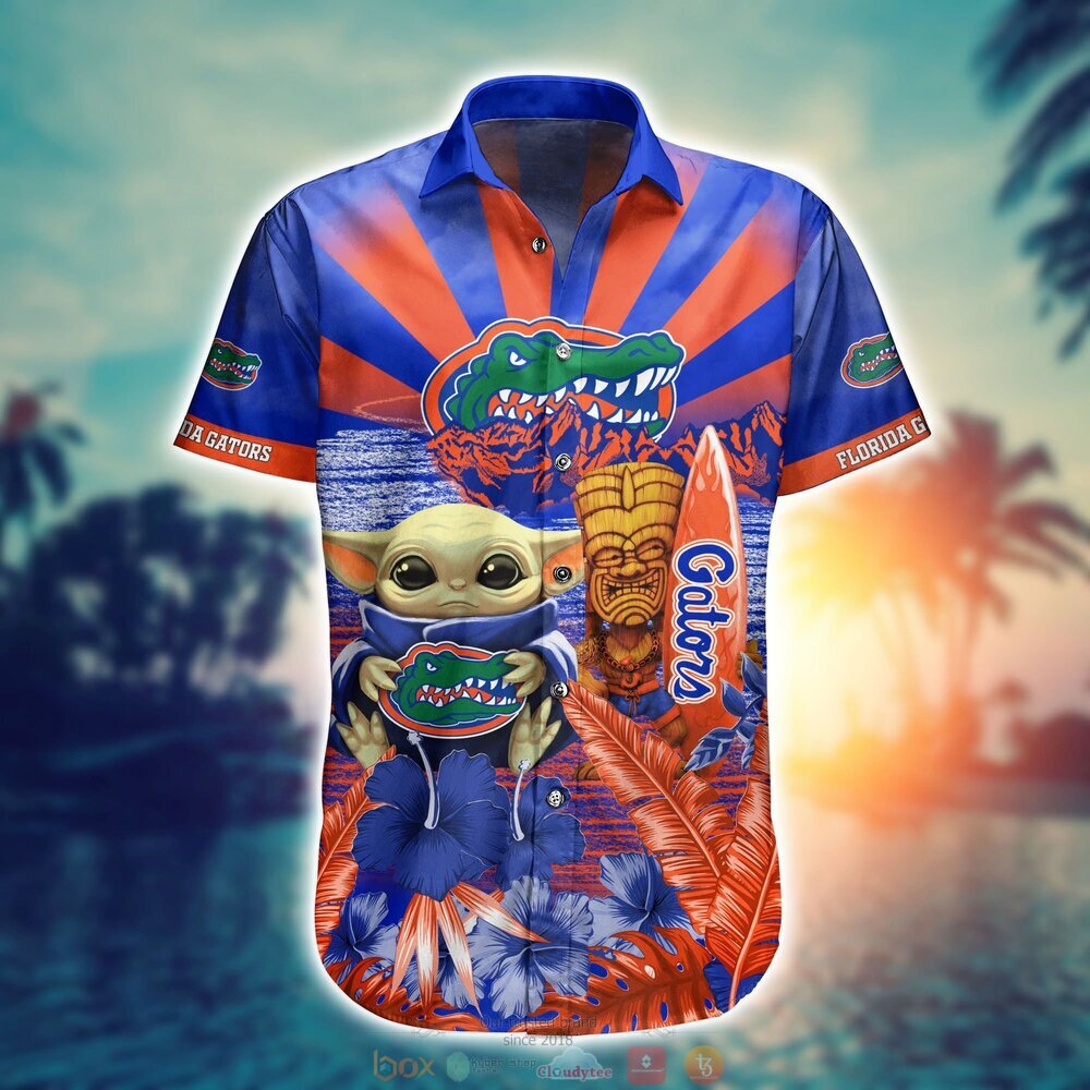 Florida Gators Baby Yoda NCAA Hawaiian Shirt, Shorts 2 Florida Gators NCAA Baby Yoda Hawaiian Shirt Shorts 1