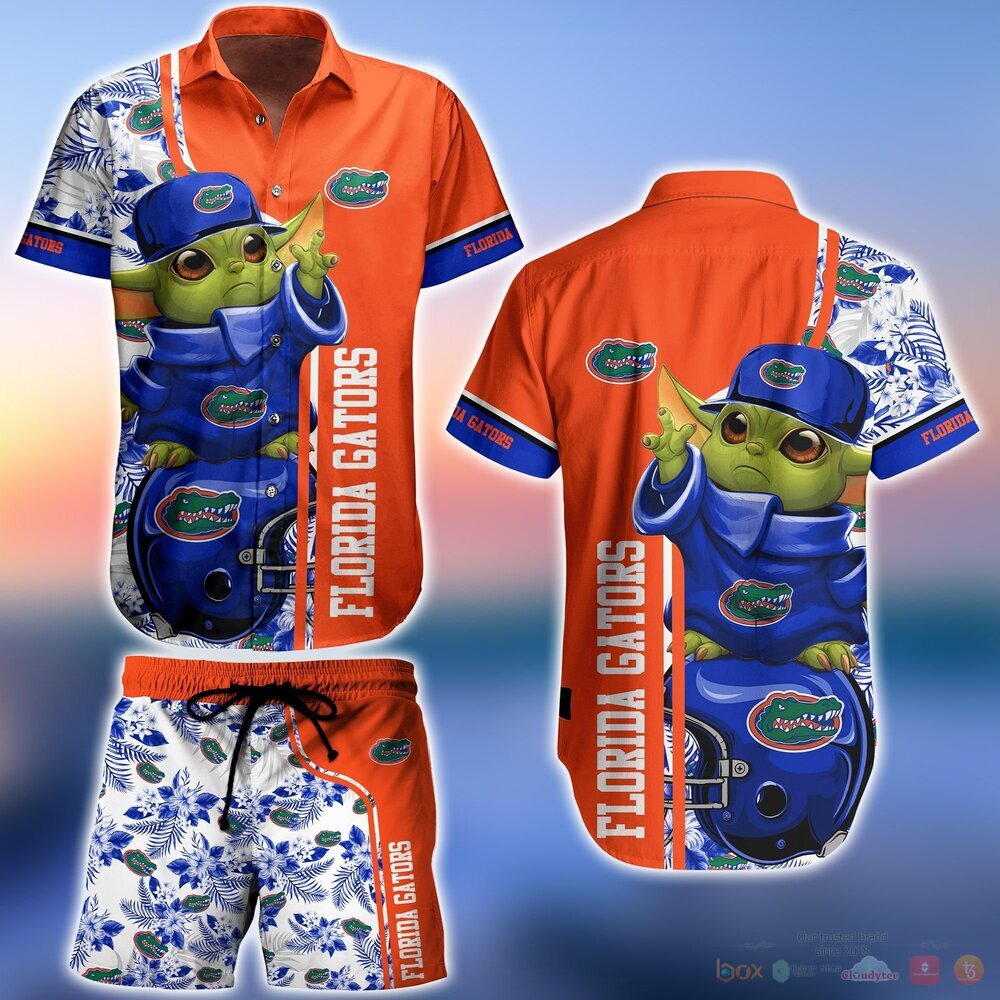 Florida Gators Baby Yoda NCAA Hawaiian Shirt and Shorts 10 Florida Gators NCAA Baby Yoda Hawaiian Shirt and Shorts