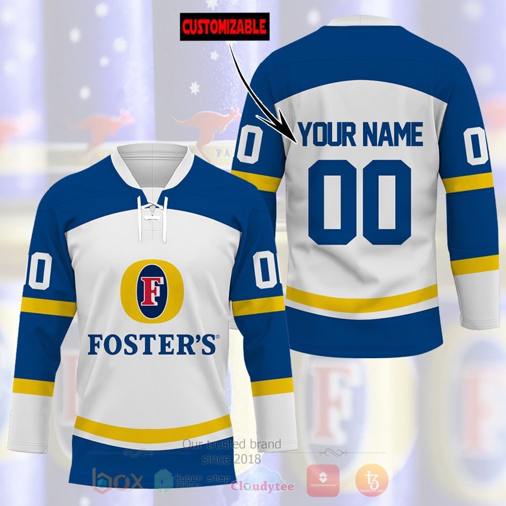 BEST Fosters Lager Personalized Jersey Hockey 3 Fosters Lager Personalized Hockey Jersey