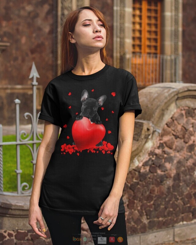 French Bulldog Valentine Hearts shirt hoodie