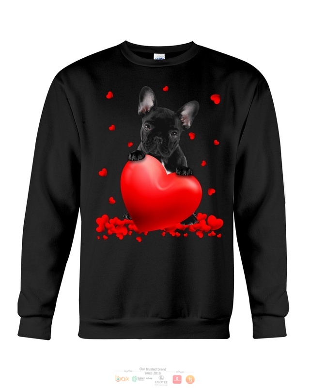 Valentine Hearts French Bulldog hoodie, shirt 5 French Bulldog Valentine Hearts shirt hoodie 1 2 3 4