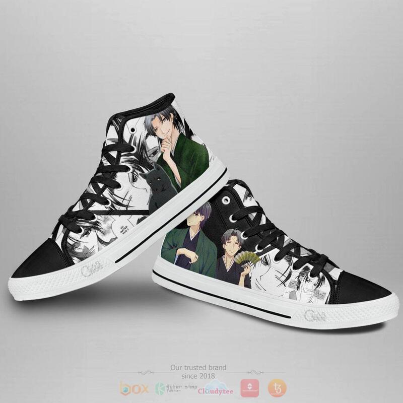 Fruits Basket Shigure Sohma Canvas High Top shoes 3 Fruits Basket Shigure Sohma Canvas High Top shoes 1 2